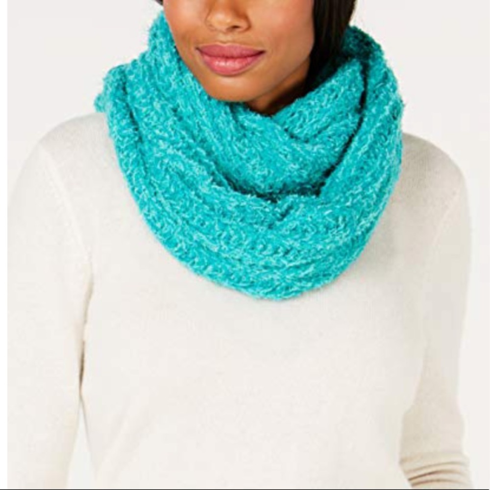 INC Concept Textured loop  Infinity winter Scarf Turquoise